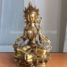 8" Tibetan Buddhist bronze Merits and Wisdom Enhancing Tara Buddha statue Bronze Finish Buddha Healing Statue 2024 - buy cheap