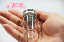 500PCS 30*50mm 20ml Glass Jars With Screw Cap Glass Transparent Clear Food Liquid Spice Glass Bottles Vials Jars Container Decor 2024 - buy cheap