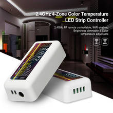 Mi boxer fut035 controle wi-fi de 4 zona, controlador sem fio com brilho branco duplo, regulador de intensidade de luz para ww/cw, fita de led de cor única, 20 peças