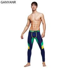 GANYANR Running Tights Men Sportswear Compression Long Pants Gym Leggings Fitness Sport Basketball Sexy Yoga Training U Convex 2024 - buy cheap
