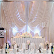 10ft x 20ft Luxury Wedding Backdrop Pure White Wedding drape and curtain wedding decoration 2024 - buy cheap