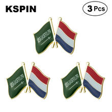 Saudi Arabia &  Netherlands Frendship Lapel Pin Brooches Pins Flag badge Brooch Badges 2024 - buy cheap