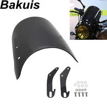 Motocicleta clara/preto farol carenagem windscreen para 500cc clássico honda yamaha suzuki 2024 - compre barato