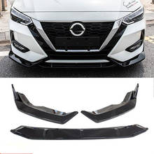 FOR 3PCS NEW Nissan Sentra Car Front Bumper Lip Body Kit Spoiler 2019 2020 Sylphy Decorative Accessories Diffuser Refit Splitter 2024 - buy cheap