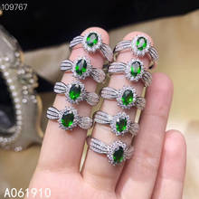 Kjjeaxcmy boutique jóias 925 prata esterlina incrustada natural diopside gemstone anel feminino popular detecção de suporte na moda 2024 - compre barato