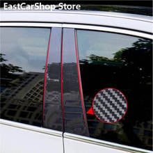 Car Window B C Center Pillars Sticker Carbon Fiber Black PC Decorative Cover for Chevrolet Cruze 2014 2013 2012 2011 2010 2009 2024 - buy cheap