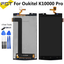 Черный ЖК-дисплей и тачскрин для Oukitel K10000 Pro, 100% испытано, сменный дигитайзер для Oukitel K10000 Pro 2024 - купить недорого