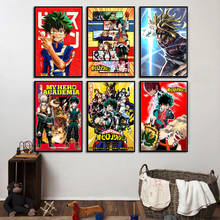 Decoração de casa pôster de parede, arte nórdica, impressão em tela, my hero academia, pintura de anime japonês quente, imagens modulares para sala de estar 2024 - compre barato