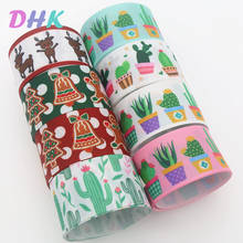 DHK 1.5'' 5yards christmas cactus Printed Grosgrain Ribbon Accessory Hairbow Headwear Decoration DIY Wholesale 38mm C1827 2024 - buy cheap