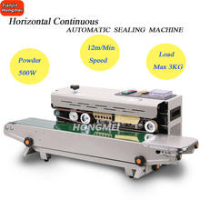 FR-900 continuous band Sealer plastic bag sealing machine,automatic sealer machine steel wheel printing code date batch number 2024 - buy cheap