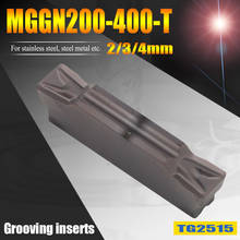 MGMN200-T MGMN300-T MGMN400-T TG2515 torno de inflexión de herramientas de corte de mecanizado de acero de metal ranurado CNC plaquitas de corte hoja/2/3/4mm 2024 - compra barato