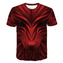 2019 new Abstract wolf head 3D T-shirt Men Women Short Sleeve Print Abstract wolf head  T shirts Summer  Fashion Men Women Tops 2024 - buy cheap