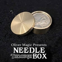 Needle Through Box by Oliver Magic Magic Tricks Coins Appearing Magician Close Up Street Illusions Gimmick Mentalism Props Funny 2024 - buy cheap