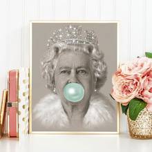 Художественная картина с изображением королевы барблегума елизады II, скандинавский постер, Картина на холсте, настенные картины для гостиной, Современный домашний декор 2024 - купить недорого