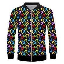 IFPD EU Size Fall Casual Zipper Jacket Hiphop Sweatshirt Men's Cool Print Color Question Mark 3d Fashion Jackets Plus Size Coats 2024 - buy cheap