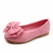 New 2021 Baby Toddler Girl Soft Bowknot Flat Shoes Spring Summer Girls Princess Shoes Slip On Solid Shoes For Girl Size 21-36 2024 - buy cheap