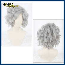 Monte Cristo Edmond Dantes Cosplay Wig FGO Fate Grand Order Servant Avenger Short Curly Silver Synthetic Hair for Adult 2024 - buy cheap