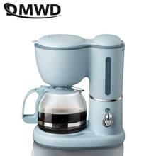 DMWD 600 мл мини американская кофемашина полностью автоматическая капельная Кофеварка Bubble чайник для дома и офиса 220 В 2024 - купить недорого