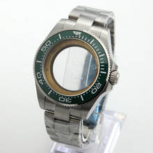 Capa de relógio de aço inoxidável, 43mm, braço de cristal safira, ajuste eta 2836 miyota 8215, peça de relógio de movimento 2024 - compre barato