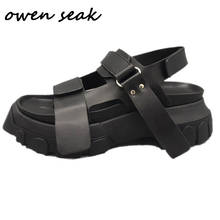 Sandálias femininas sapatos de roma preto, sapatos gladiador para mulheres, aumento de altura, sandálias de verão 2024 - compre barato