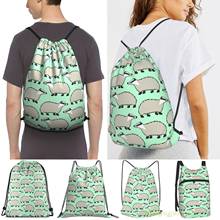 Men Outdoor Travel Drawstring Backpack Bags Cute European Badger - Repeat Pattern Women Sports Travel Bag Fitness Swimming Bag 2024 - buy cheap