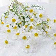 5-head Little Chrysanthemum Faux Silk Artificial Marguerite Flower Fake Plant Home Wedding Birthday Celebration Decoration 2024 - buy cheap