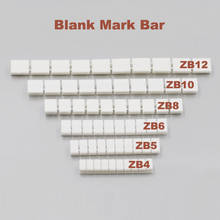 10Pcs Blank Marker Strip ZB4/5/6/8/10/12 UK Din Rail Screw Terminal Block Bornier Wire Connector Morsettiera Mark Label Bar 2024 - buy cheap