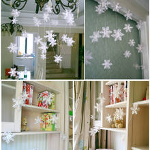 New Frozen Party Supplies 3Meters Silver Snowflake Shape Paper Garland Christmas Wedding Decoration Scene New Year Decoration 2024 - buy cheap