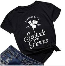 100% Pure Cotton Women T Shirt Schrute Farms Printed Tshirt Ladies Short Sleeve Tee Shirt Women Female Tops Clothes 2024 - buy cheap