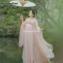2022 hanfu dress folk dance costume chinese traditional national fairy costume ancient han dynasty princess stage outfits 2024 - buy cheap