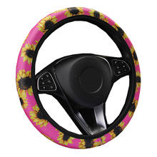 4 Styles Car Steering Wheel Cover Wrap Volant Fashion Flowers For Girl Women Cloth Braid on the Steering wheel For 37- 38 CM 2024 - buy cheap