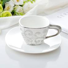 Jane European Ceramic Coffee Cup And Saucer Court Hotel Club Dining Cup Home Flower Tea Cup Coffee Drinkware Gift 2024 - buy cheap