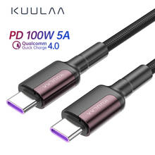 Kuulaa-cabo de nylon trançado, liga de zinco, tpe, tipo c, para usb, carga rápida, 100w, pd, para xiaomi 2024 - compre barato