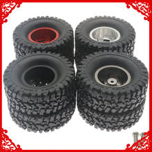 Roda dobro traseira da borda da liga de 4 pces com pneu para wpl henglong b14 b24 b16 b36 jjrc q60 q61 q62 q63 q64 4x4 6x6 parte do caminhão militar 2024 - compre barato