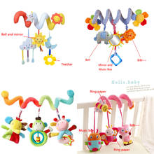 Baby Stroller Toys Cute Animals Rattle Bed Crib Car Hanging Stroller Spiral Plush Appease Toys Teether Developmental Rattles Toy 2024 - buy cheap