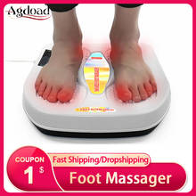AGDOAD Electric Foot Massager 220V Infrared Heating Therapy Acupuncture Kneading Massager Feet Relaxation Vibrator Health Care 2024 - buy cheap