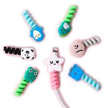 Cure Cartoon Charger Cable Pipeline Holder Data Cable Protective Cover Kawaii Protective Cable Covering Line Hoursehold Items 2024 - buy cheap