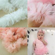 3Meters 15CM Wide Pink White Pleated Fold Mesh Tulle Lace Ribbon Trim Sewing DIY Crafts Baby Dress Garment Ruffle Lace Fabric 2024 - buy cheap