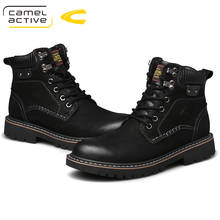 Camel Active-zapatos de senderismo de cuero genuino para hombre, botas antideslizantes duraderas, cálidas y transpirables, para escalada de montaña al aire libre, novedad 2024 - compra barato