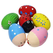 Ovos de madeira de páscoa para crianças, brinquedos musicais seguros para proteção de ovos, coqueteleira para ovos de páscoa 2024 - compre barato