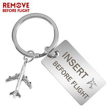 Fashion Car Key Chain Insert Before Flight Keychains Men Key Ring Chain for Aviation Gifts Airworthy Metal Car Key Holder Rings 2024 - buy cheap