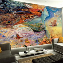 Papel tapiz personalizado 3d, pintura mural hermosa belleza elfo belleza imagen TV Fondo pared decoración pintura mural 3d papel tapiz 2024 - compra barato