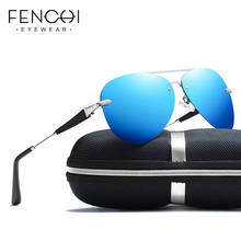 FENCHI Rimless Men Polarized Sunglasses 2020 UV400 High Quality Pliot Sun Glasses Coating Lens Driving Eyewear For Men Women 2024 - buy cheap
