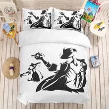 Famous Michael Jackson Bed Linen Set Microfiber Duvet Cover Set 2/3Pcs Black White Bedding Set with Pillowcase Home Textiles 2024 - buy cheap
