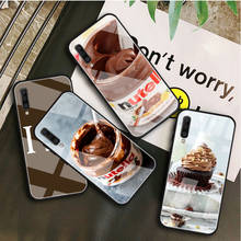 Nutella capa de celular de vidro temperado, sobremesa, capinha para samsung galaxy a 10s 10e 20s 20e 30s 40 50s 60 70 80 90 6 7 8 2024 - compre barato