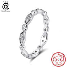 ORSA JEWELS Genuine 100% 925 Silver Ring Classic Style Eternity Rings For Engagement & Wedding Party Trendy Jewelry ASR71 2024 - buy cheap