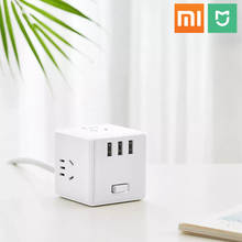 Newest Xiaomi Mijia Cube Converter USB Socket Converter Strip 3USB Socket PD Fast Charger Portable Plug-in Power Plug Outlet 2024 - buy cheap