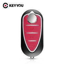 Keyyou carcaça de chave remota para veículo, com 3 botões, dobrável, para alfa key, capa para romeo mito giulietta 159, vaso sanitário 2024 - compre barato