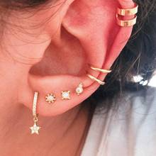 New Trendy Crystal Star Stud Oorbellen Brinco Earrings Set 2020 Fashion Jewelry Earring For Women Geometric Accessories Wholesal 2024 - buy cheap