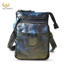 Top Quality Leather Men Fashion Mochila Crossbody Messenger Bag Designer Male Fanny Waist Belt Pack Cigarette Tablet Pouch 6549 2024 - buy cheap